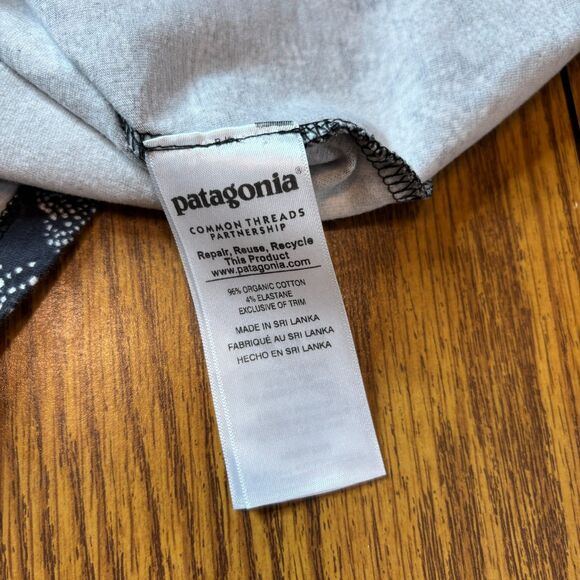 Patagonia Women’s Sleeveless Floral Dress XS – Black Gray Fit & Flare Style - Picture 2 of 7